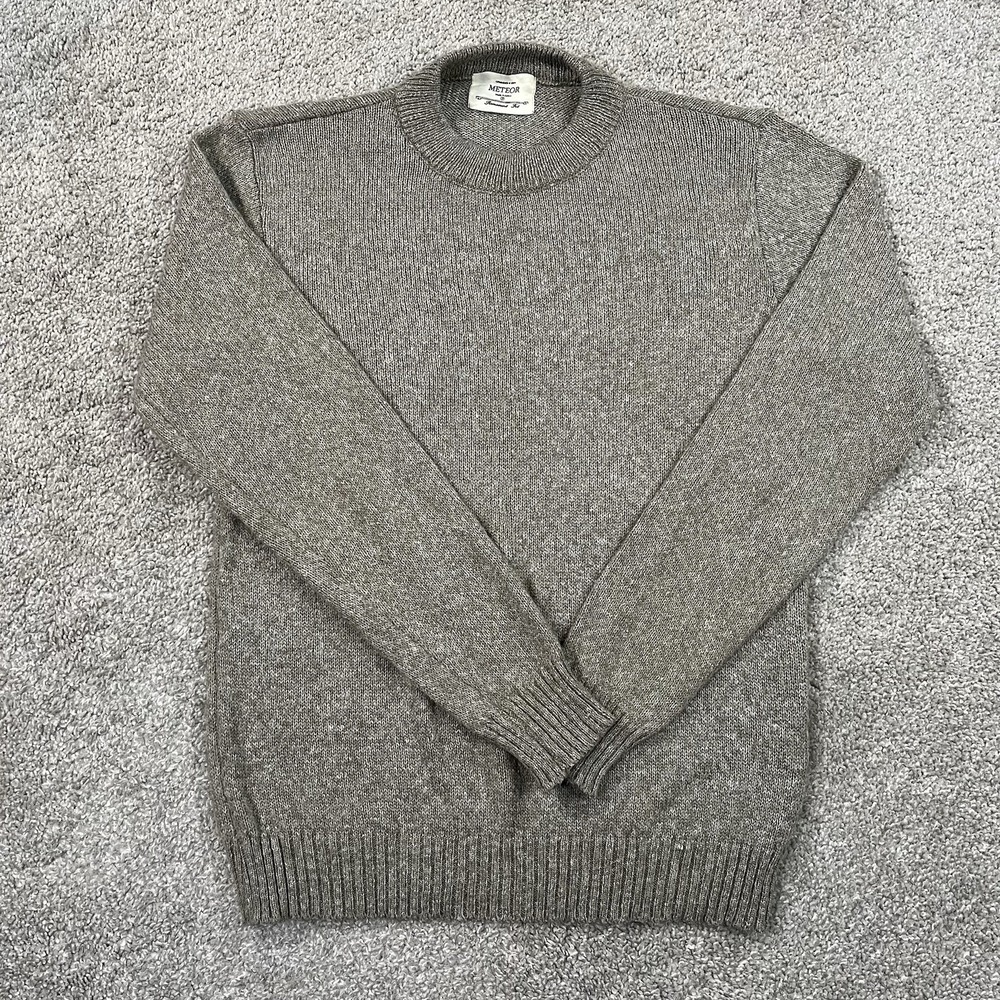 Meteor‎ Sweater L Crew Neck Knit Wool Blend Permanent Fit Korean Minimalist